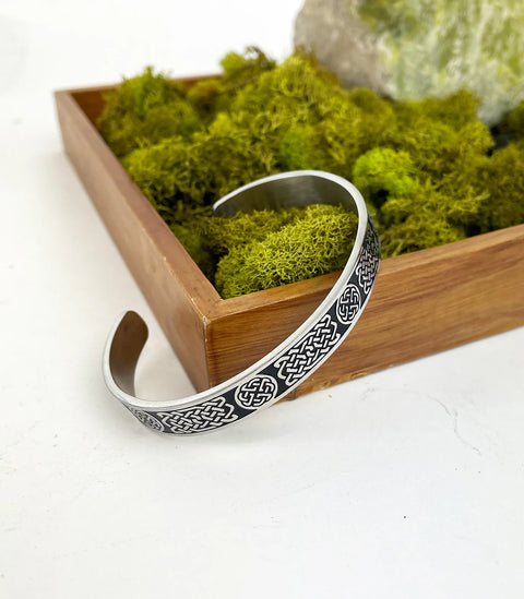 Men's Knotwork Stainless Steel Cuff