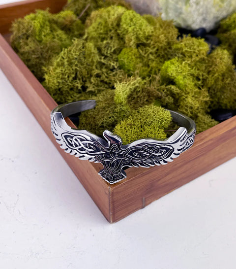 Men's Raven Stainless Steel Cuff