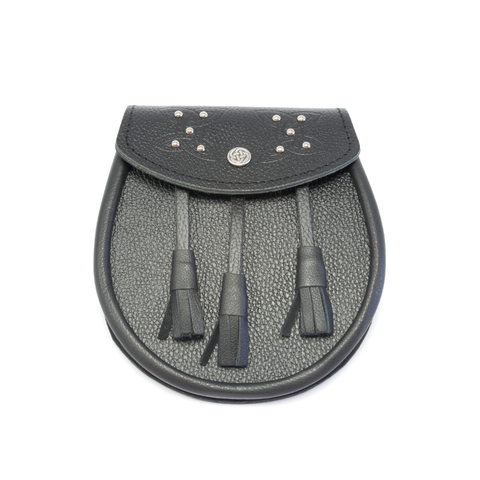 Day Sporran with Celtic Embosse & Studded Lid