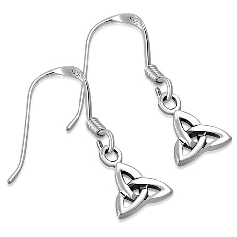 Trinity Knot Sterling Silver Earrings (3/8")