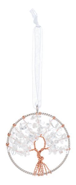 Clear Crystal Tree of Life Ornament