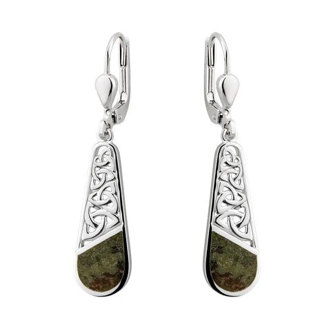 Connemara Marble Trinity Knot Drop Earrings