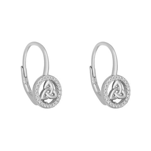 Solvar Ringed Trinity Knot Earrings