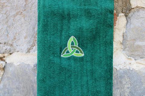 Embroidered Trinity Knot Golf Towel