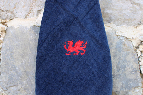 Embroidered Welsh Dragon Golf Towel