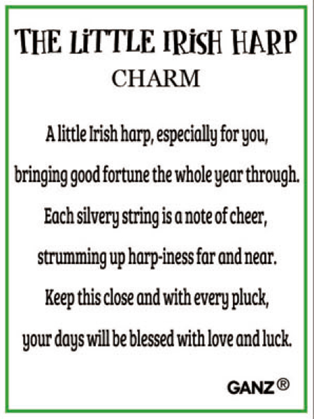 Little Irish Irish Harp Charm