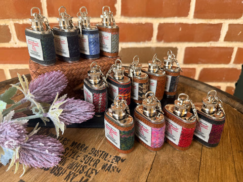 Harris Tweed® Hip Flask Keyring