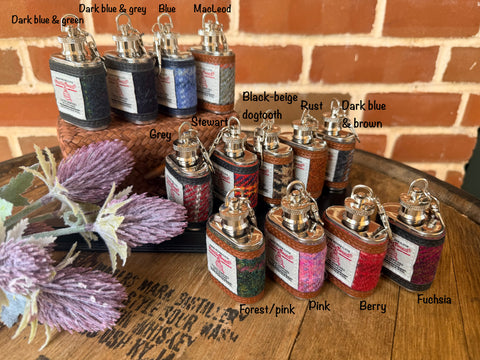 Harris Tweed® Hip Flask Keyring