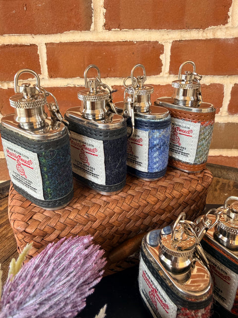Harris Tweed® Hip Flask Keyring