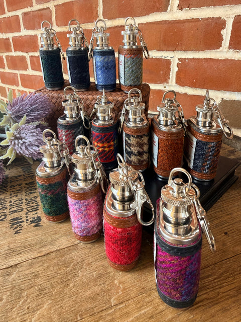 Harris Tweed® Hip Flask Keyring