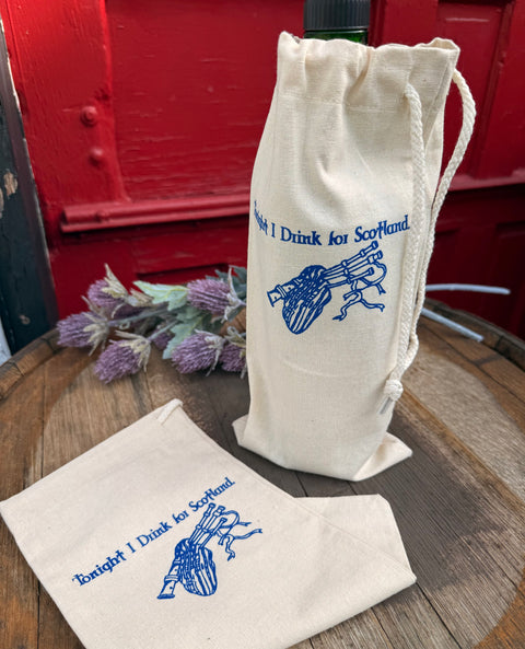 Tonight I Drink for Scotland Canvas Bottle Gift Bag