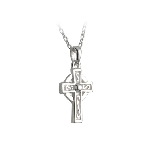 Solvar Sterling Silver Children's Celtic Cross Necklace