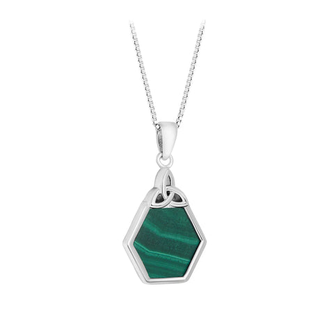 Solvar Malachite Hexagon Necklace
