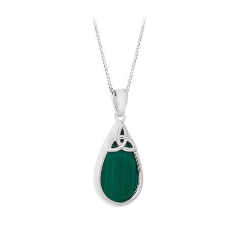 Solvar Malachite Teardrop Necklace