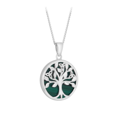Solvar Malachite Tree of Life Necklace