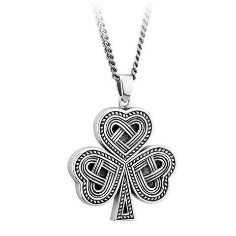 Solvar Oxidized Celtic Shamrock Necklace