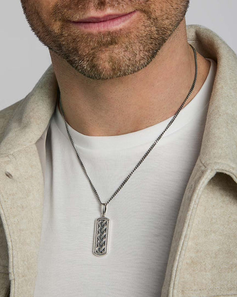 Solvar Oxidized Celtic Ingot Necklace