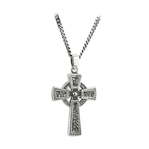 Solvar Oxidized Celtic Cross Necklace