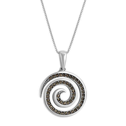 Solvar Marcasite Swirl Necklace
