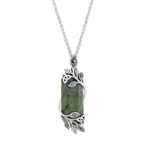 Connemara Marble & Marcasite Vine Necklace