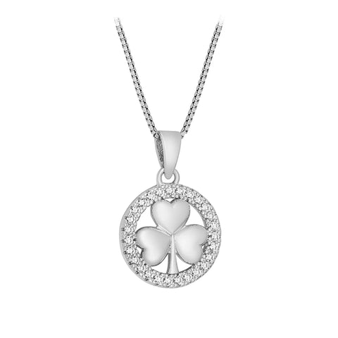 Solvar Ringed Shamrock Necklace