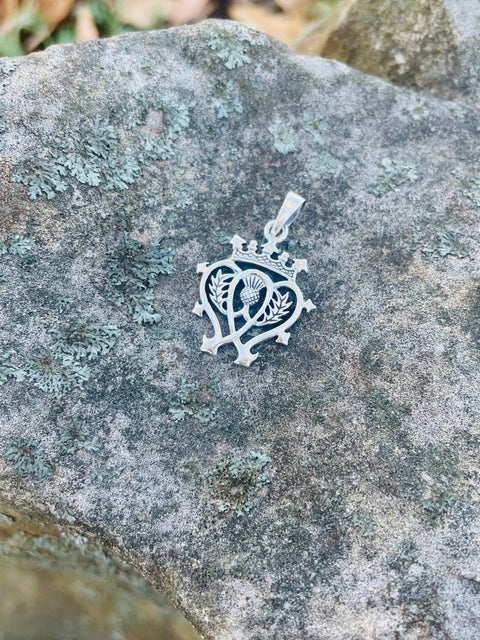 Small Luckenbooth Sterling Silver Pendant