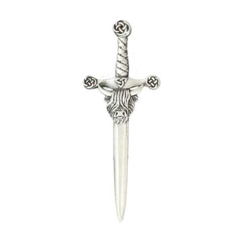 Pewter Highland Cow Kilt Pin
