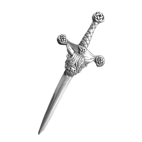 Pewter Highland Cow Kilt Pin