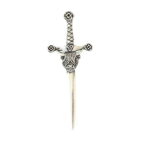 Pewter Highland Cow Kilt Pin
