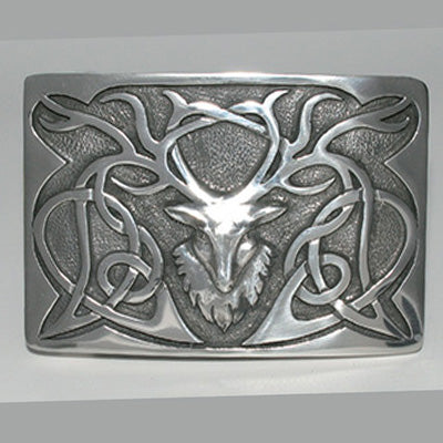 Pewter Stag Kilt Belt Buckle