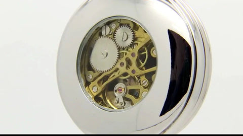Pewter Pocket Watch with Harp Motif