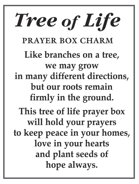 Tree of Life Prayer Box Charm