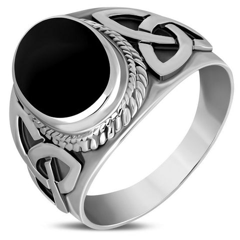 Men's Onyx Sterling Silver Ring