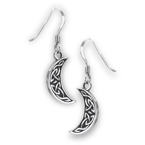 Crescent Sterling Silver Earrings