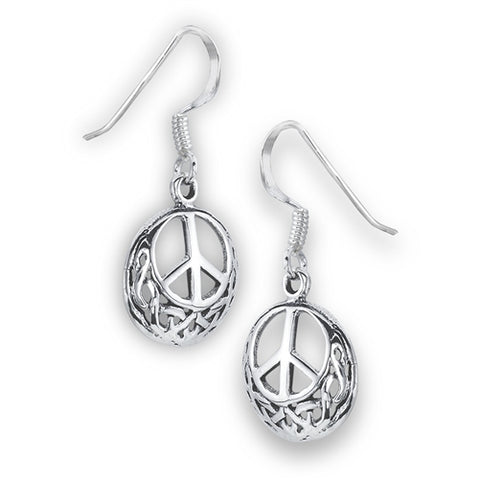 Celtic Peace Sterling Silver Earrings