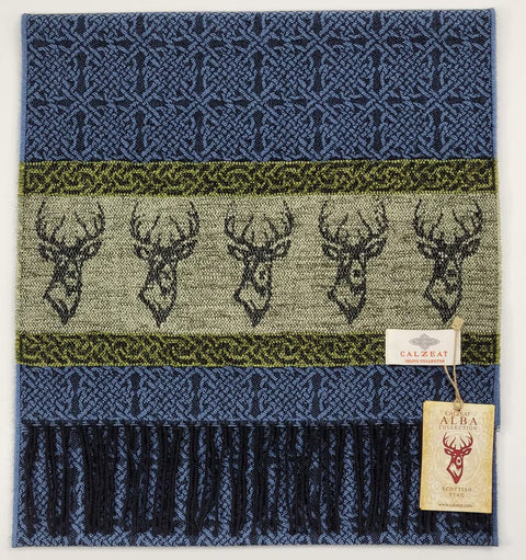 Scottish Stag Celtic Jacquard Scarf