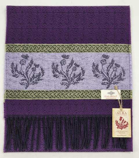 Scottish Thistle Celtic Jacquard Scarf