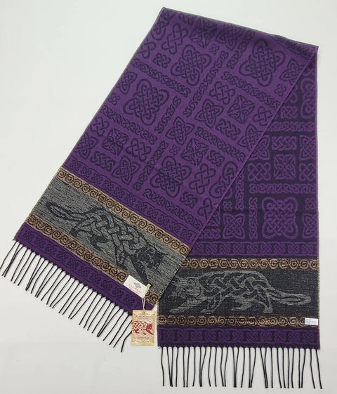 Celtic Cat Jacquard Scarf