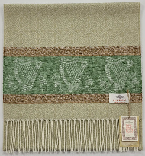 Irish Harp Celtic Jacquard Scarf Collection