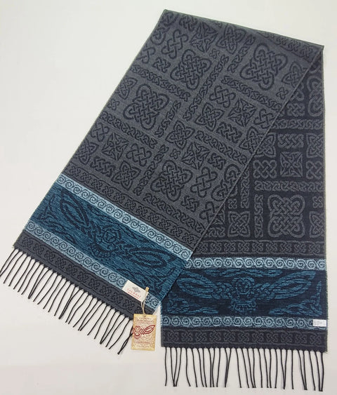Celtic Owl Jacquard Scarf