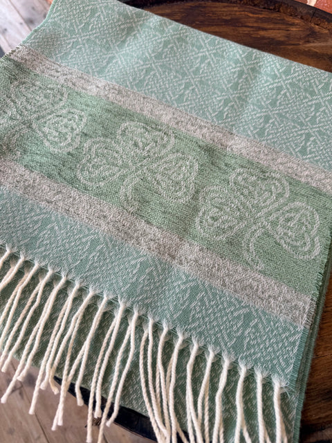 Irish Shamrock Celtic Jacquard Scarf Collection