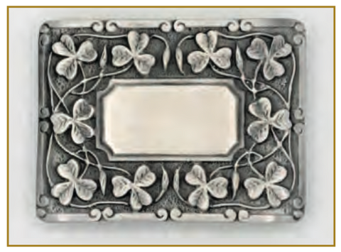 Pewter Shamrock Kilt Belt Buckle