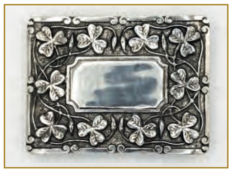 Pewter Shamrock Kilt Belt Buckle