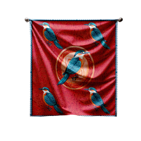 Kingfisher British Silk Scarf