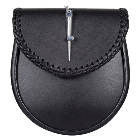 Casual Leather Sporran with Spike Enclosure