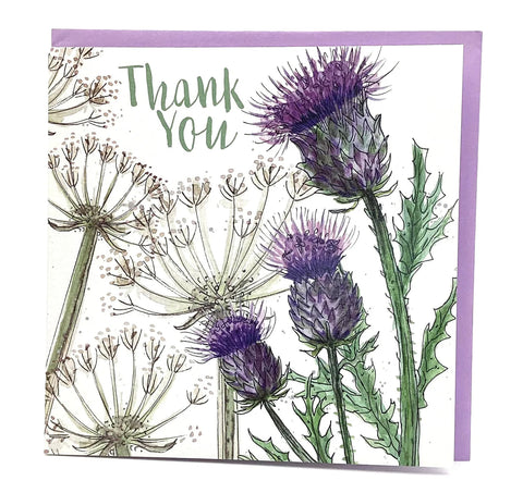 Emma Ball® Thistle Thank You Card