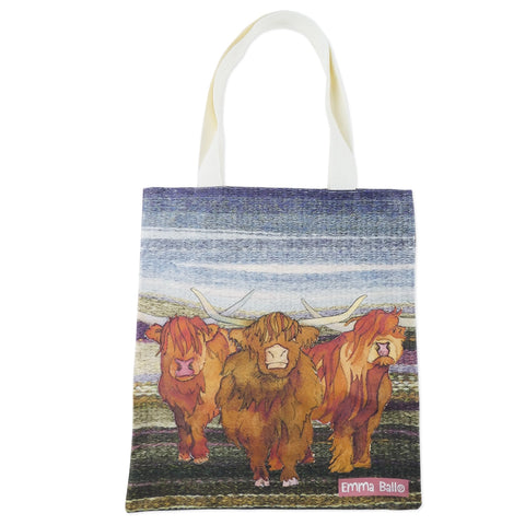 Emma Ball® Highland Cows Tote Bag