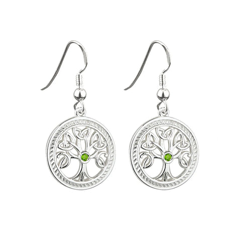 Solvar Sterling Silver Tree of Life Earrings