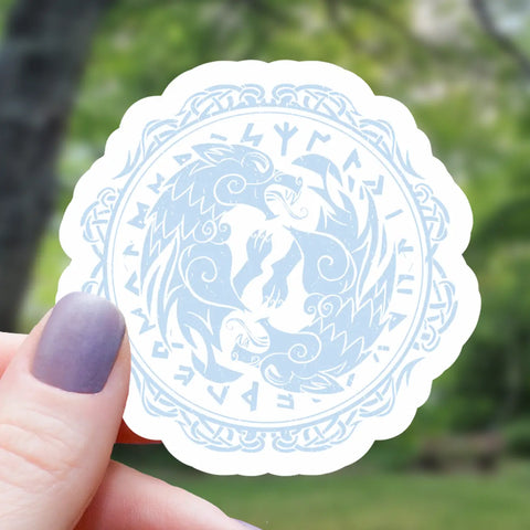 Runic Wolves Sticker