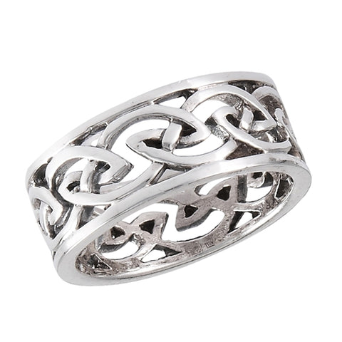 Fighe Wide Sterling Silver Ring